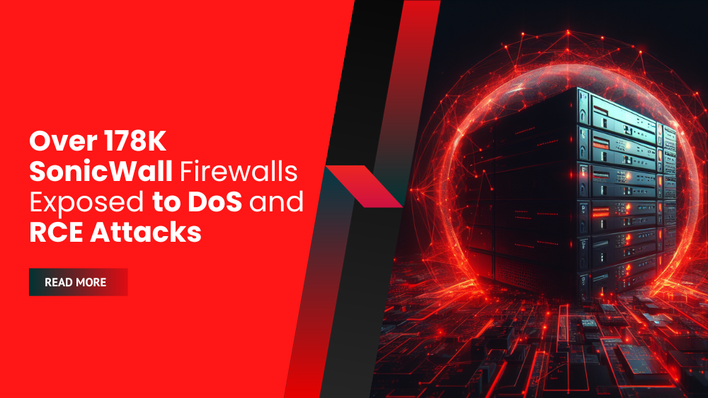Over 178K SonicWall Firewalls Exposed to DoS and RCE Attacks