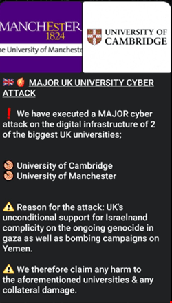 Cambridge University Cyberattack Claimed by Anonymous Sudan Using DDoS Attacks