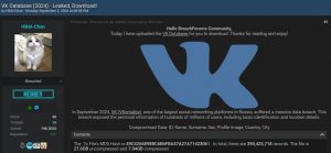 VK Data Leak Exposes 390 Million Users: HikkI-Chan Strikes Again