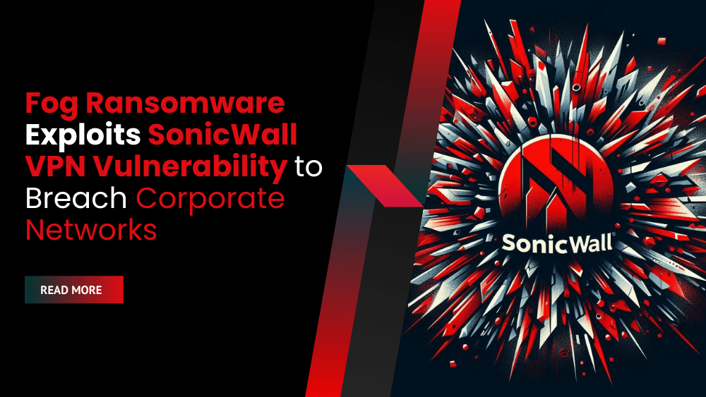 Fog Ransomware Exploits SonicWall VPN Vulnerability to Breach Corporate Networks