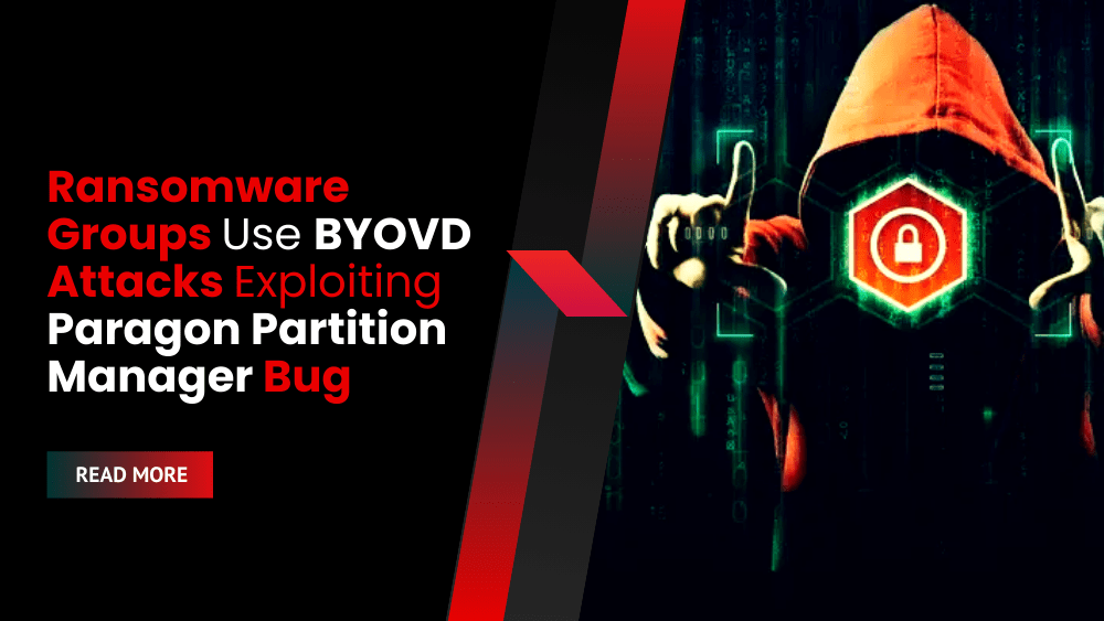 Ransomware Groups Use BYOVD Attacks Exploiting Paragon Partition Manager Bug