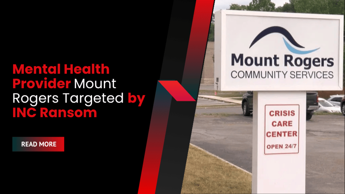 Mental Health Provider Mount Rogers Targeted by INC Ransom, Internal Documents and Personal Details Leaked