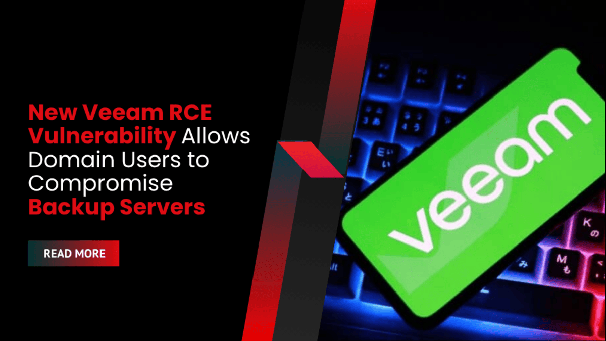 New Veeam RCE Vulnerability Allows Domain Users to Compromise Backup Servers