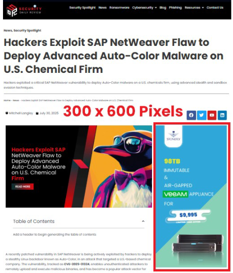 Sidebar Banner Example