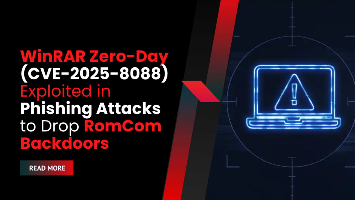 WinRAR Zero-Day (CVE-2025-8088) Exploited in Phishing Attacks to Drop RomCom Backdoors