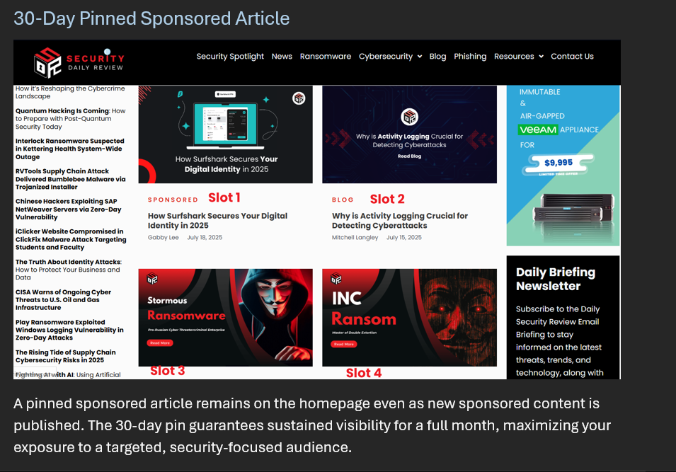 Pinned article scheduling illustration
