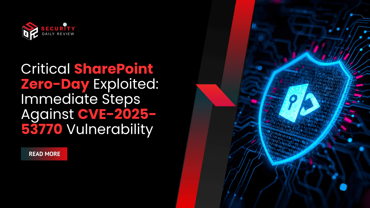 Critical SharePoint Zero-Day Exploited Immediate Steps Against CVE-2025-53770 Vulnerability