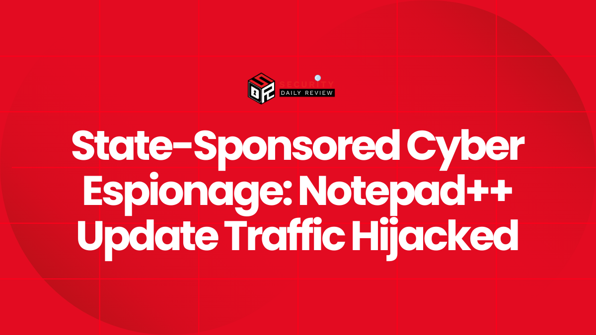State-Sponsored Cyber Espionage Notepad++ Update Traffic Hijacked